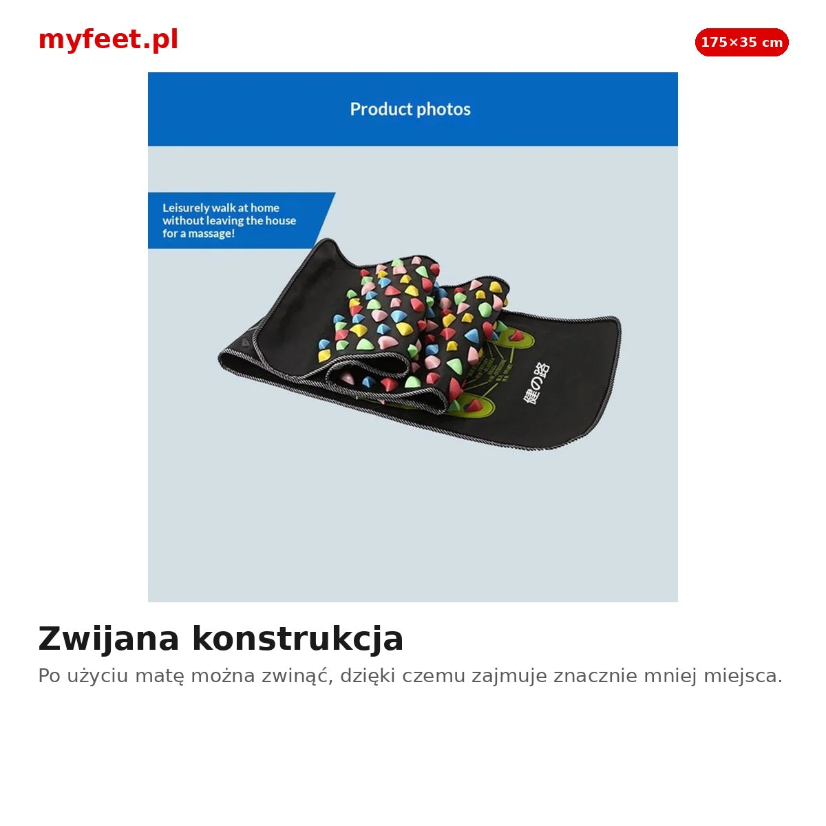 Zwijana mata do akupresury – łatwe przechowywanie po użyciu