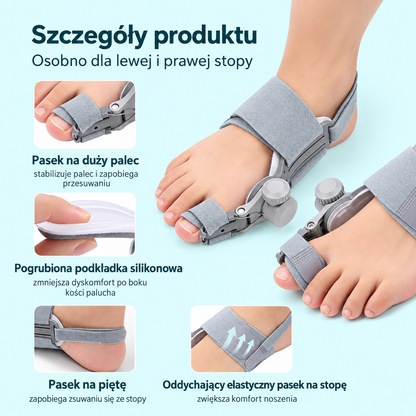 Paski stabilizujące i miękka podkładka korektora palucha MyFeet